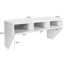 Wall Mounted Floating Computer Table Desk Storage Shelf-White