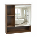 Wall-Mounted Mirror Cabinet with Hidden & Open Storage