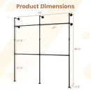 Wall Mounted Pipe Clothing Rack with 4 Hanging Rods