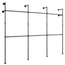 Wall Mounted Pipe Clothing Rack with 6 Hanging Rods