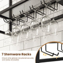 Wall Mounted Wine Rack 47" Large Floating Bar Shelves