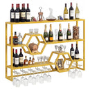 Wall Mounted Wine Rack 47" Large Floating Bar Shelves