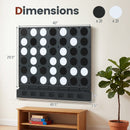 Wall-Mounted Jumbo 4-in-a-Row Game with Acrylic Discs