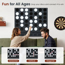 Wall-Mounted Jumbo 4-in-a-Row Game with Acrylic Discs
