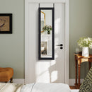 Wall or Door Mounted Jewelry Cabinet with Full-Length Mirror and LED Lights