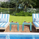 Weather Resistant Adirondack Outdoor Side Table Set of 2