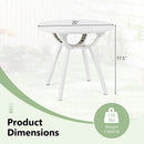 Weather-Resistant Circular Small End Table for Poolside and Balcony
