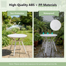 Weather-Resistant Circular Small End Table for Poolside and Balcony