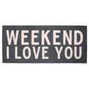 Weekend I Love You Oversized Beach Towel 78" x 35" | Quick Dry Absorbent Microfiber | Carry Bag