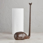 Whale Paper Towel Holder | 13" Tall | Real Cast Iron, Virtually Indestructible