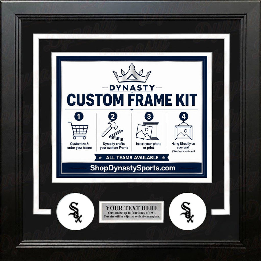 Chicago White Sox Custom MLB Baseball 11x14 Picture Frame Kit (Multiple Colors)