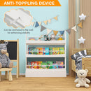 3-Tier Bookshelf with 2 Anti-Tipping Kits for Books and Magazines