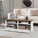 41.5 Inch Modern TV Stand with 2 Cabinets for TVs up to 48 Inch-White