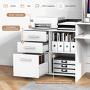 3-Drawer Mobile Lateral File Cabinet Printer Stand
