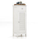 Woodern Bathroom Floor Storage Cabinet with Drawer and Shutter Door