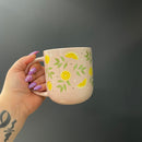 Wild & Free Stoneware Mug in Pale Peach | Coffee Tea Cup | 18oz