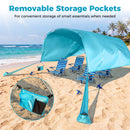Wind Powered Beach Tent Portable Sun Shelter Canopy for Picnic