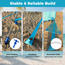 Wind Powered Beach Tent Portable Sun Shelter Canopy for Picnic