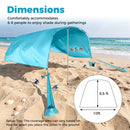 Wind Powered Beach Tent Portable Sun Shelter Canopy for Picnic