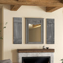 36 x 11 Inch Farmhouse Paulownia Wood Window Shutters Set of 2 for Windows