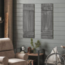 36 x 11 Inch Farmhouse Paulownia Wood Window Shutters Set of 2 for Windows