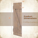 36 x 13 Inch Farmhouse Paulownia Wood Window Shutters Set of 2 for Windows