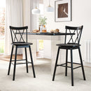 Set of 2 Windsor Bar Stool with Ergonomic Backrest and Footrests