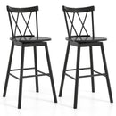Set of 2 Windsor Bar Stool with Ergonomic Backrest and Footrests
