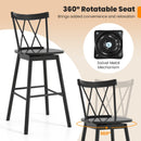 Set of 2 Windsor Bar Stool with Ergonomic Backrest and Footrests