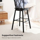 Set of 2 Windsor Bar Stool with Ergonomic Backrest and Footrests