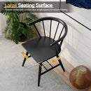 Windsor Dining Chair Set of 4 Mid-Century Modern Black Kitchen Chairs-Black