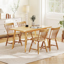 Windsor Dining Chairs Set of 2 with Curved Spindle Back