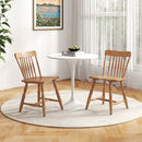 Windsor Dining Chairs Set of 2 with Curved Spindle Back
