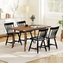 Windsor Dining Chairs Set of 4 with Curved Spindle Back