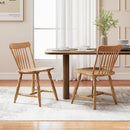 Windsor Dining Chairs Set of 4 with Curved Spindle Back