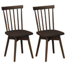 Windsor Dining Chairs Set of 2 Mid Century Rubber Wood Kitchen Chairs with Swivel Seat