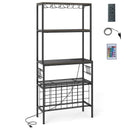 Wine Organizer with Power Outlet and Bottle Holders
