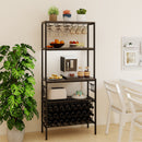 Wine Organizer with Power Outlet and Bottle Holders