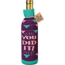 Woo Hoo! You Did It! Knit Wine Bottle Sock | Reusable Gift Bag for Gifting Wine