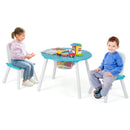 Kids Table and Chair Set with Mesh Storage - 3 Piece