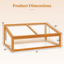 Wood Cold Frame Greenhouse Raised Planter Bed Protection with Transparent Flip-top Roof-Orange