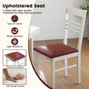 Wood Dining Chairs Set of 2 with Rubber Wood Frame