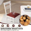 Wood Dining Chairs Set of 2 with Rubber Wood Frame