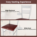 Wood Dining Chairs Set of 2 with Rubber Wood Frame