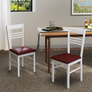 Wood Dining Chairs Set of 4 with Rubber Wood Frame