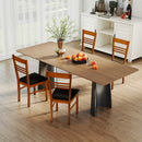 Wood Dining Chairs Set of 4 with Rubber Wood Frame