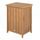 Wood Package Delivery Box with Openable Lid and Removable Shelf for Garden