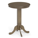 Wood Pub Round Dining Table with Pedestal Base