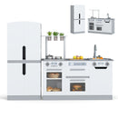 Wooden 2 Piece Kids Kitchen Playset with Fridge and Running Water