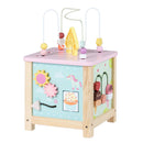 Wooden Activity Cube with Montessori Sensory Toys for Toddlers